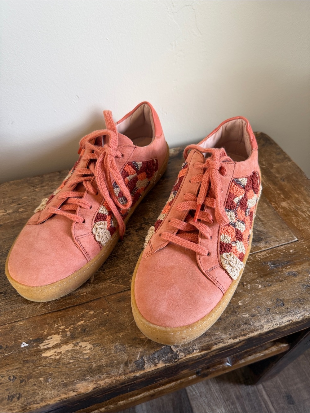 Laidback London (Anthropologie) Patchwork Suede Sneakers Like New Size 39